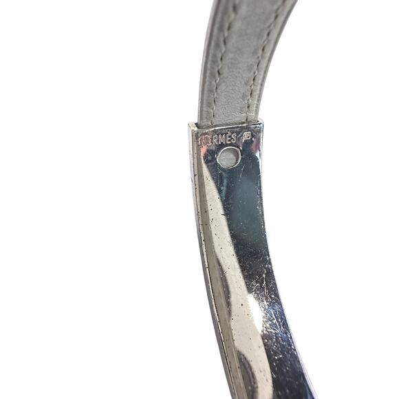 Hermès (Hermes) Pousse Pousse Bracelet - Gray with silver hardware - Picture 10 of 16